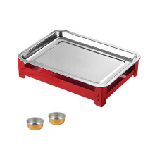Grills antirouille, plateau chauffant pour aliments-Rouge
