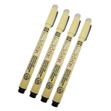 Pigma Micron Fine Pens for Drawing and Illustration, Archival Pigment Ink, FadeResistant, Fine Point, Pack of 4, Black