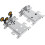 Sliding Door Rollers, 2Pack, Replacement for Wardrobe Doors, Smooth Glide Track System, Recessed Hardware Compatible 5
