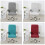 Housse de chaise élastique en velours, motif renard-Blanc 5
