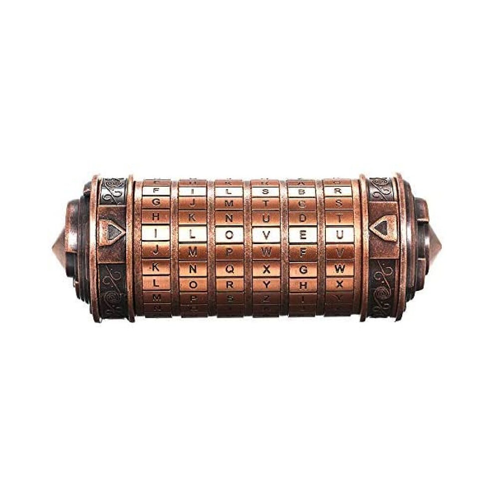 Romantic Birthday Gifts Da Vinci Code Cryptex, High Quality Metal Unique Design For Valentine's Day Gift, Jewelry Hiding Place Easy To Use Password Se 9554910078136