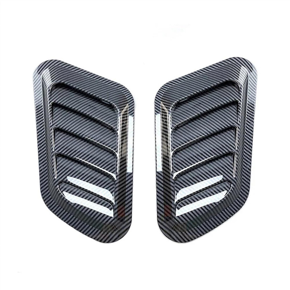 Air Flow Intake Scoop 2Pcs, Universal Car Vent Hood Decor, Turbine Style Air Outlet, Abs Plastic, Fits Most Vehicles 9365049232043