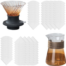 Cold Brew and Pours Over Coffee Maker Set with Gradient Glass-C