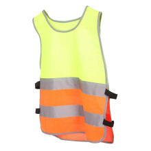 Visibility Reflective Vest For Kids, Breathable Polyester, Adjustable Size, Durable Safety Gear For Boys