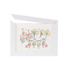 Magnetic Children Art Display Box Open Front Design-White large