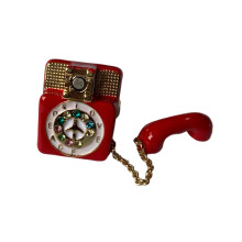 Retro Style Enamel Alloy Magnetic Charm Ring For-Red