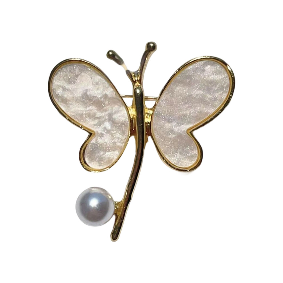 Elegant Teardrop Butterfly Pearls Brooch for Stylish Women-6