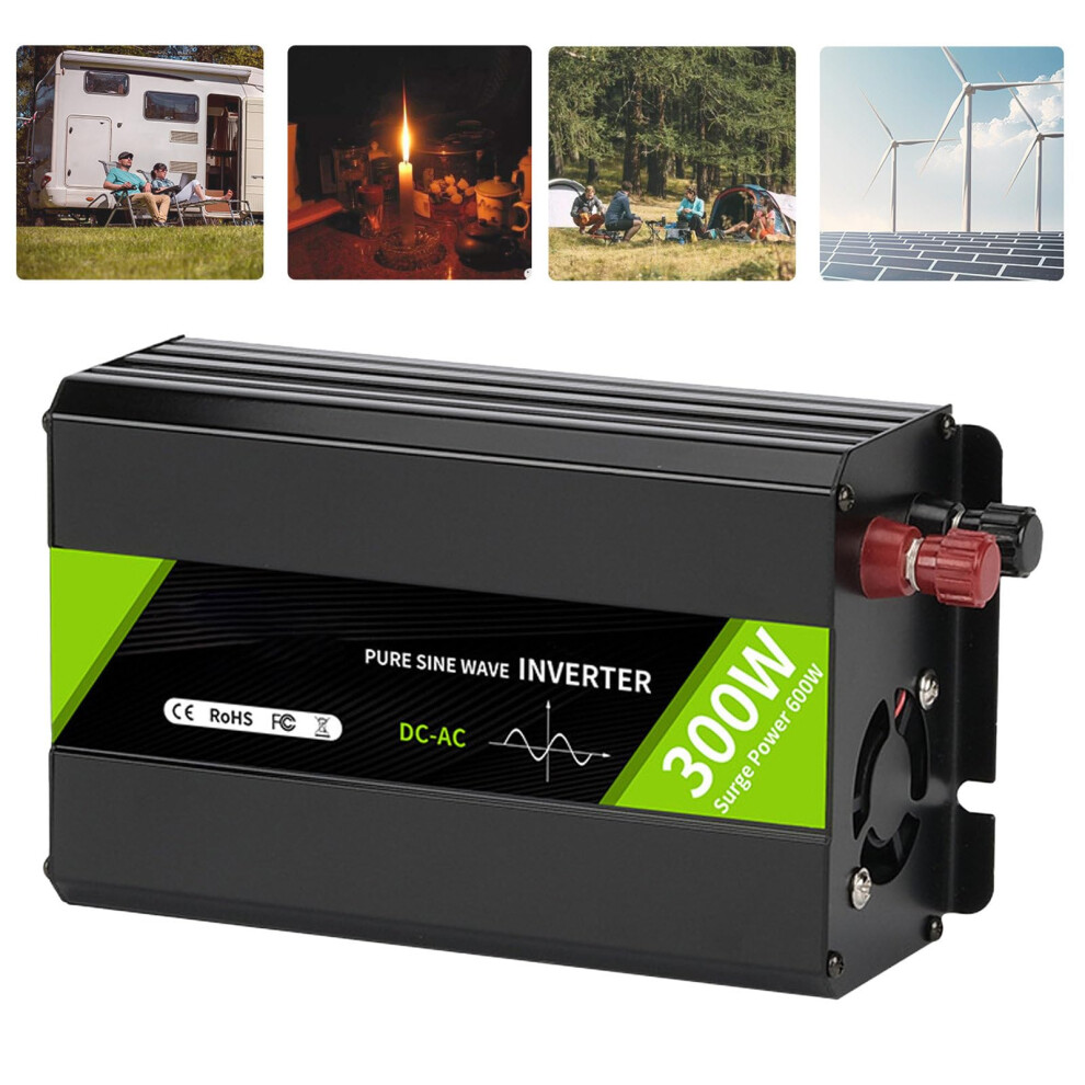 Inverter Dc 12V/24V/48V To Ac 110V/220V Truck Power Converter 300W Lcd Display Usb Car Charger Dc48vac110v 9365049232289