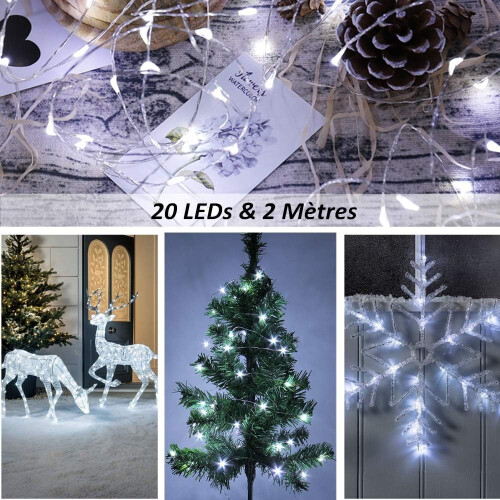 Creative Decoration String Lights, Battery Operated Silver Wire for Flexible Indoor Use 2