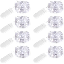 Creative Decoration String Lights, Battery Operated Silver Wire for Flexible Indoor Use