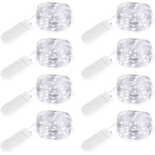 Creative Decoration String Lights, Battery Operated Silver Wire for Flexible Indoor Use