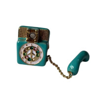 Antique Inspired Enamel Alloy Magnetic Ring Bold Fashion-Green