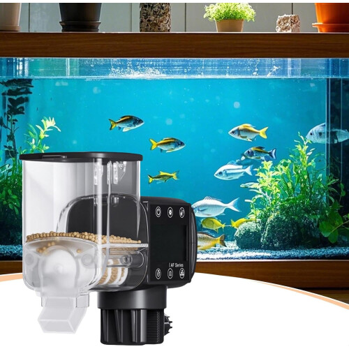 Automatic Fish Feeder With Timer Programmable Battery Powered Dispenser, Digital Display For Aquarium Travel Feeding 1
