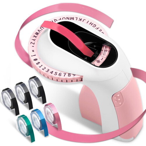 Embossing Machine Handheld Label Maker 3D Embossing Tool Portable Device Effortless Labeling ABS Plastic Color 5 2