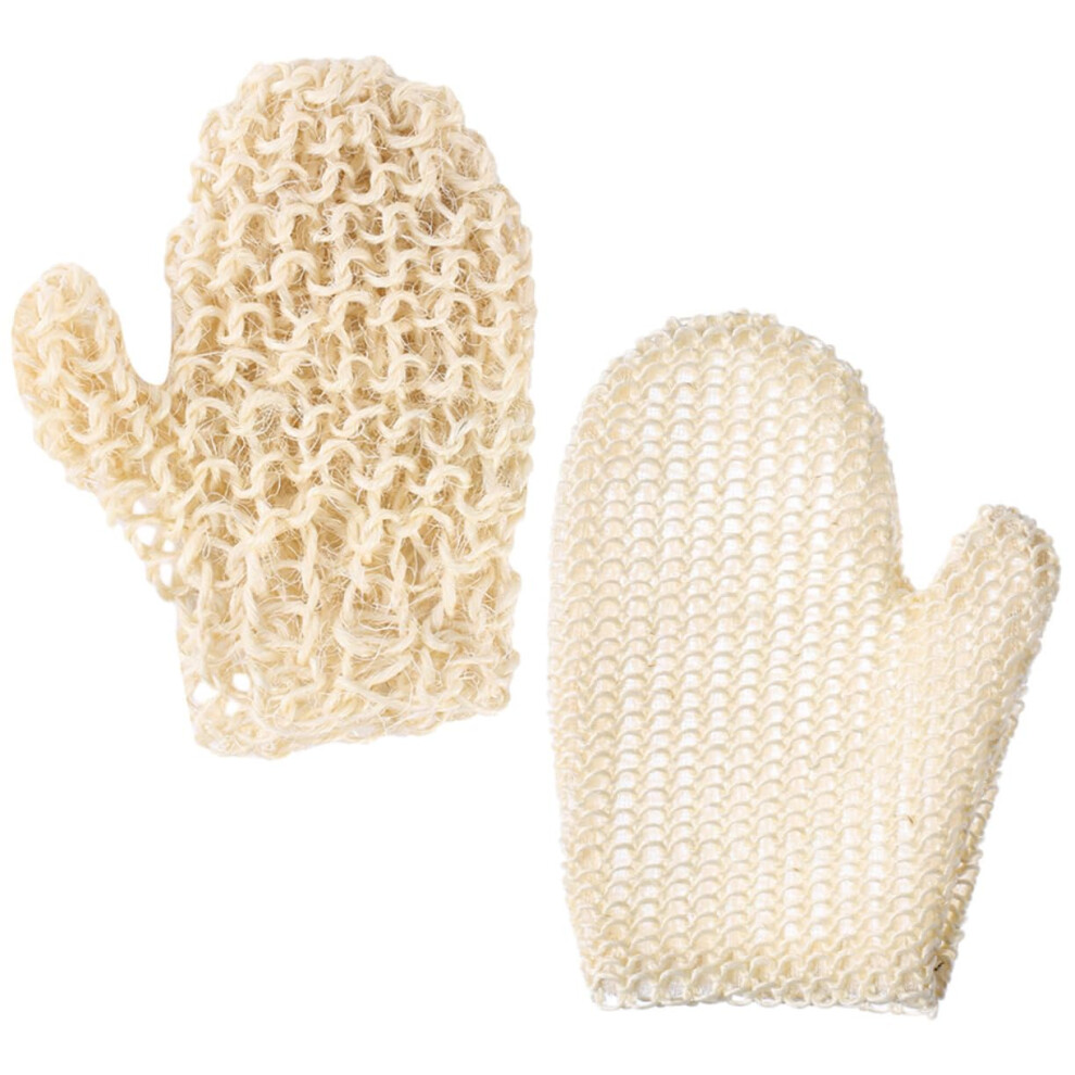 Exfoliating Bath Mittens 2 Pack Durable Scrub Gloves For NonScratch Exfoliation Ergonomic Design Promotes Circulation
