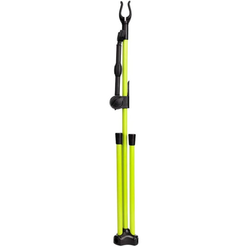 Adjustable Bow Stand Easy Assembly, Ergonomic Design, Metal Construction, Compact, Comfortable Setup Black 1