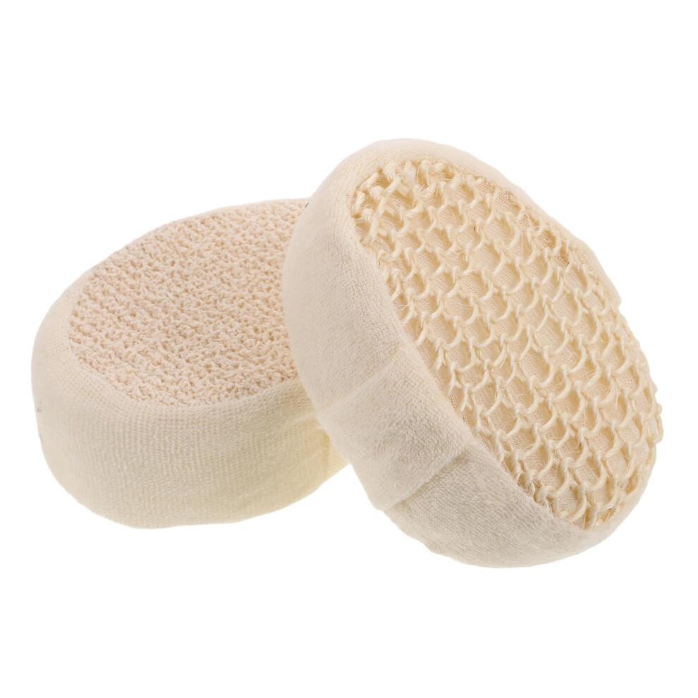 Sisal Loofah Scrubber 2Pack, Natural Bath Pad For Gentle Exfoliation And  Absorption, Gentle On Skin, Men And Women