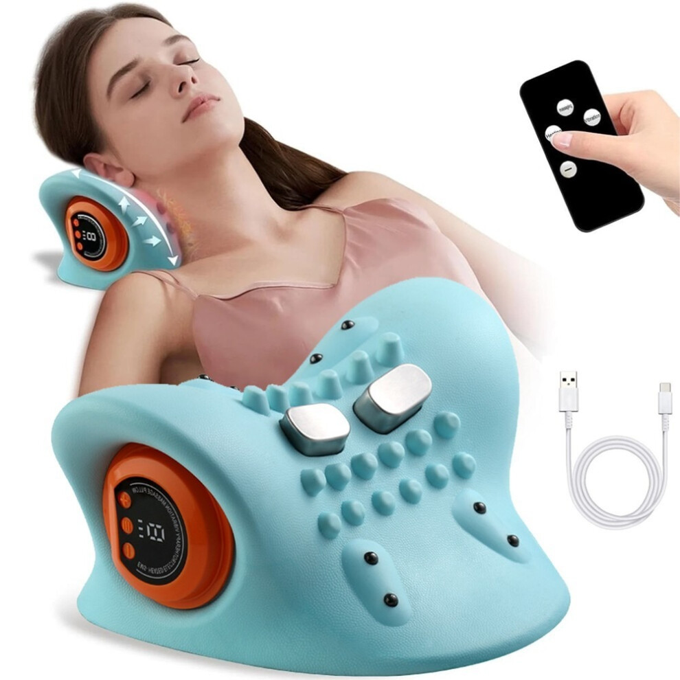 Hugterra Massager Neck Relaxer Portable Shiatsu Massage Pillow Cervical Relaxer