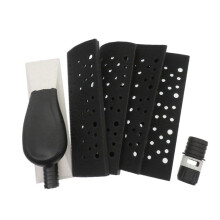 200 X 70mm Sanding Block Vacuum Hand Sander Sponge Pad Black for Dust-Free Wood Polishing and Car Detailing