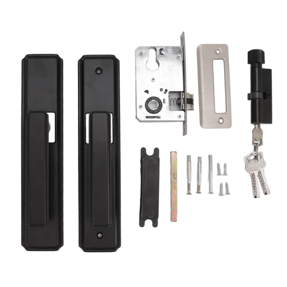 Security Door Lever With Key Manganese Steel Panel Reinforced Aluminum Alloy Lockset Universal Fit Door Handle Set For Bedrooms Bathrooms Hotels 9554910086919