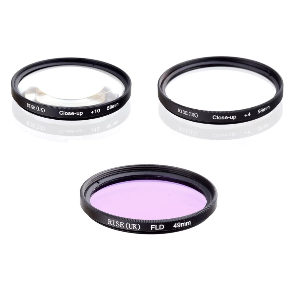 43Mm Fld Filter And +4 +10 Close Up Filter Bundle For Fujifilm X-Pro3, X-Pro2, X-Pro1 With Xf 35Mm F/2 R Wr Lens Green 9365049234078