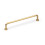 160mm Satin Brass Curved Cabinet Handle Gold Bar 1