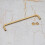 160mm Satin Brass Curved Cabinet Handle Gold Bar 5