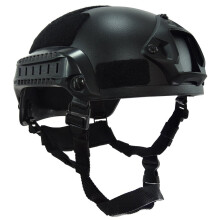 Airsoft Helmet Paintball MICH 2001 Action Version Tactical Helmet With NVG Mount And Side Rails Black
