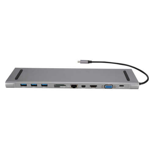 Σταθμός σύνδεσης USB C για φορητό υπολογιστή, διανομέας πολλαπλών θυρών 11 σε 1 με