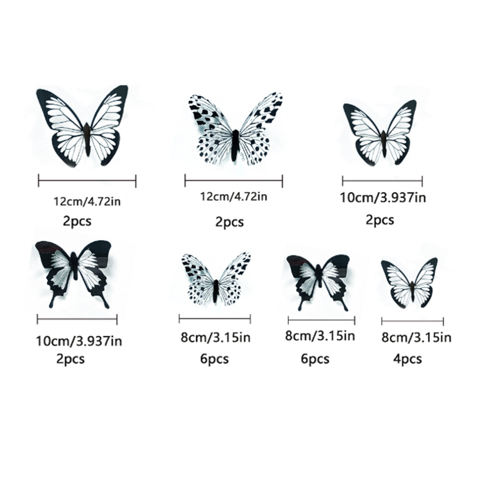 3D Butterfly Wall Decor, Realistic Imitation Design Metal Paper Butterfly Decorations for Baby Rooms, Retail Stores Decoration, Easy To Use With