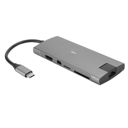 Προσαρμογέας πολλαπλών θυρών USB Type C Hub με HDMI Mini DP Ethernet SD Card Reader Θύρες USB2.0 Υλικά