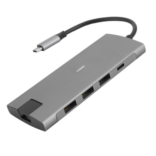 Προσαρμογέας πολλαπλών θυρών USB Type C Hub με HDMI Mini DP Ethernet SD Card Reader Θύρες USB2.0 Υλικά 1