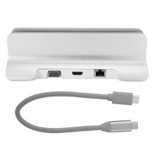 Supporto verticale per laptop, dock in alluminio con larghezza dello slot regolabile, protezione premium, design antiscivolo, compatibile con MacBook