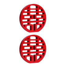 2PCS Traditional Chinese Wedding Wooden Ornament Symbolic-B