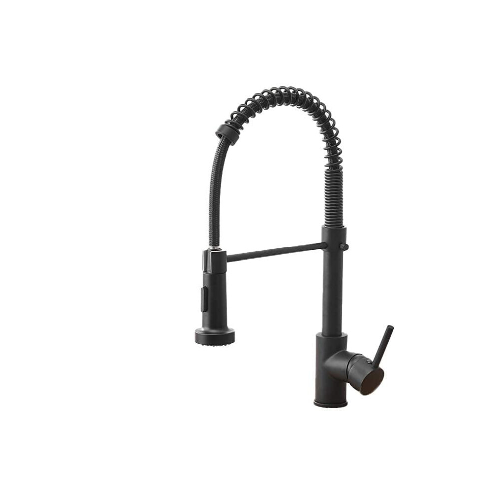 Sink Taps Black Kitchen Faucet Pulldown Sprayer Hot Cold Water Brass Kitchen Faucets 9365049234573