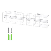 Acryl labelorganizers, wandhouder met 7 sleuven voor zakelijke