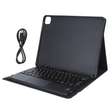 Custodia con tastiera Bluetooth e trackpad multi-touch per tablet, cover a libro ultra sottile con tastiera wireless rimovibile, compatibile con iPad