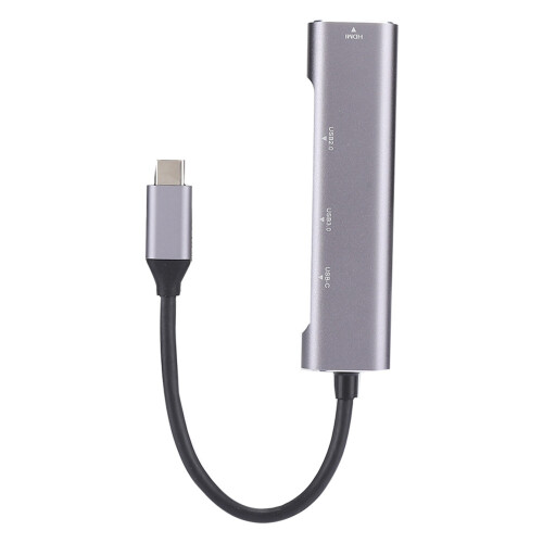 Προσαρμογέας HDMI USB C Hub Υψηλής ταχύτητας μετάδοσης Premium Aluminum Γρήγορη φόρτιση 2