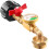 Propane Refill Adapter With Gauge, Solid Brass Connector, Quick Fill, Leak For Tanks 5