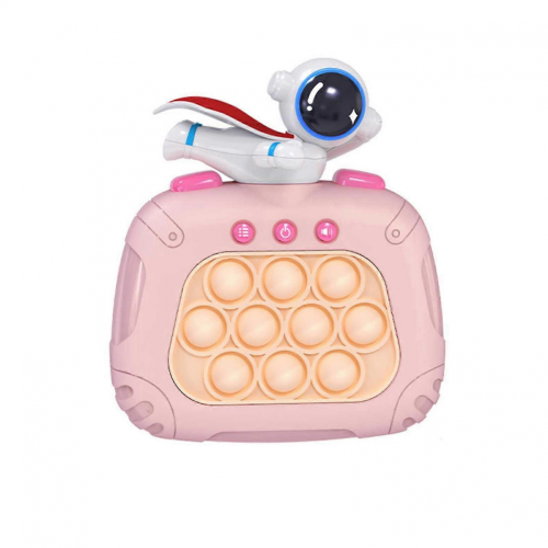 Pink Handheld Whack-a-mole Game Machine, Fun Educational Decompression Toy for Kids