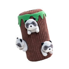 Pluche boomgat-kauwspeeltje voor honden Mooie piepende panda