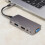 Διανομέας USB C με θύρα HDMI, προσαρμογέας πολλαπλών θυρών 4In1Type C με εξόδους VGA USB και 6