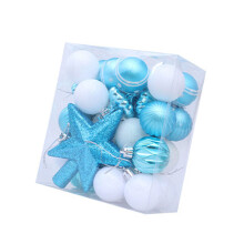 31Pcs Shatterproof Christmas Baubles Ball Ornament-Lake blue
