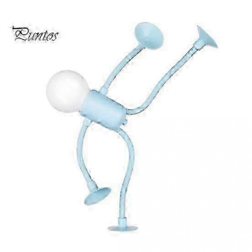 Blue LED Bedside Lamp, Changeable Shape, Suction Cup, Soft Glow DIY Night Light