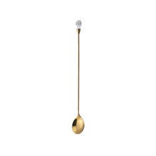 Long Spoons Set Dessert Spoon Coffee Serving-Transparent color