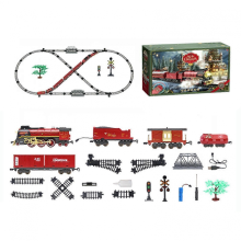 Set treni telecomandati con binari illuminati, suono, regalo Natale bambini.