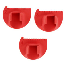 3Pieces Hand Sewing Guide Accessory Plastic Stitching Form-Red