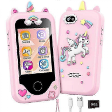 Soft Pink Kids Smartphone Toy for Girls Boys Age 3-8, Toddler Learning Gift