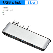 Stáisiún Dugaireachta Mol Glúine Surface le HDMI 4K agus Aistriú Sonraí Tapa Port USB C SD TF Léitheoir Cárta Dearadh Alúmanaim do Ríomhaire