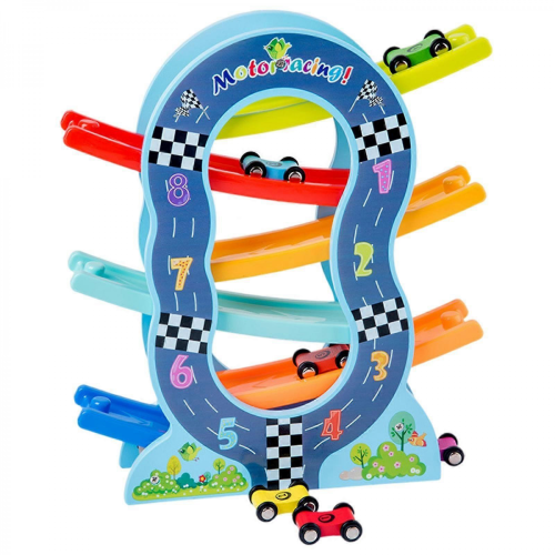 Circuit de course en O avec mini-voitures, jouet pour enfants 1